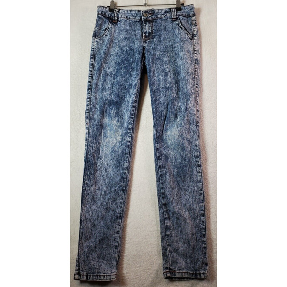 Joujou Jeans Womens Size 7/8 Blue Denim Flat Front Straight Leg‎ Slash Pockets - Picture 1 of 10